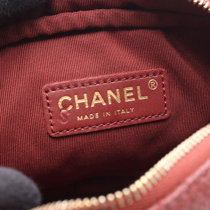 Chanel Shoulder Bag CC Logo Quilted Tassel Bordeaux Caviar Leather Chain — view 4