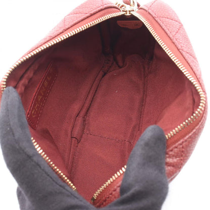 Chanel Shoulder Bag CC Logo Quilted Tassel Bordeaux Caviar Leather Chain — view 3