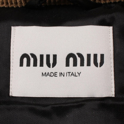 Miu Miu Down Jacket Denim Washed Indigo Blue Cotton — view 3