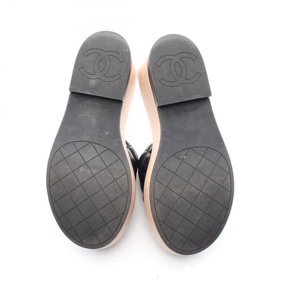 Chanel Mules Quilted Wood Sole Leather — view 4