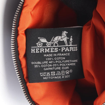Hermes Pouch Bolide 15 Mini Black Canvas Leather — view 4