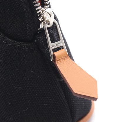 Hermes Pouch Bolide 15 Mini Black Canvas Leather — view 6