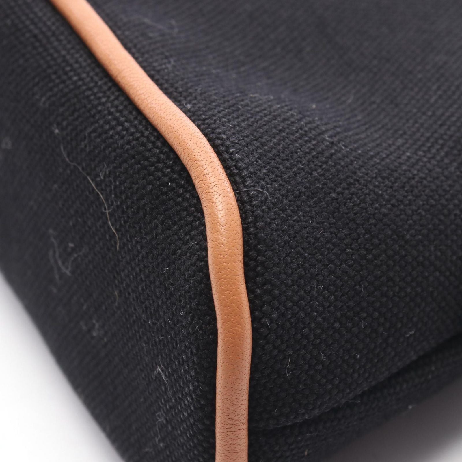 Hermes Pouch Bolide 15 Mini Black Canvas Leather — view 5
