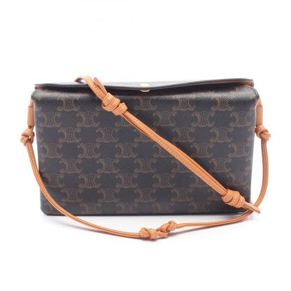Celine Shoulder Bag Trio Flap Triomphe Leather