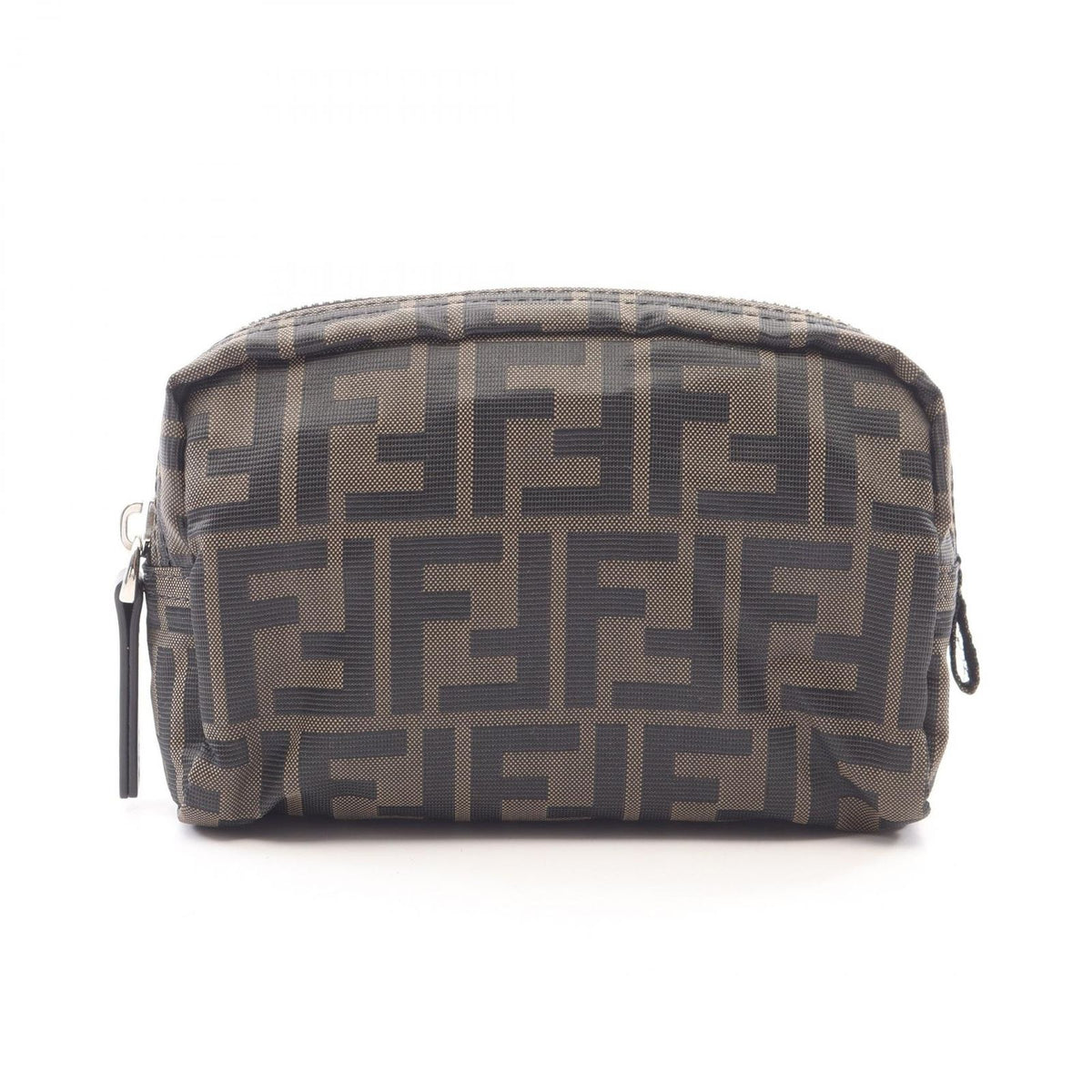 Fendi Pouch Zucca Canvas Leather