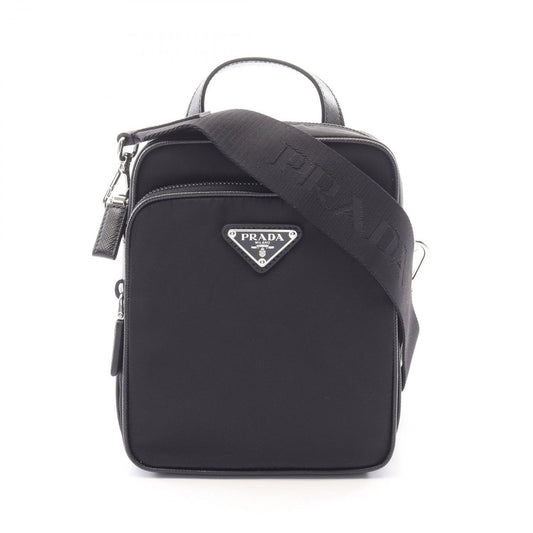 Prada Tessuto Saffiano Nylon Leather Shoulder Bag