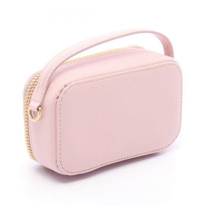 Prada Handbag Triangle Logo Mini Pouch Saffiano Leather Chain — view 2