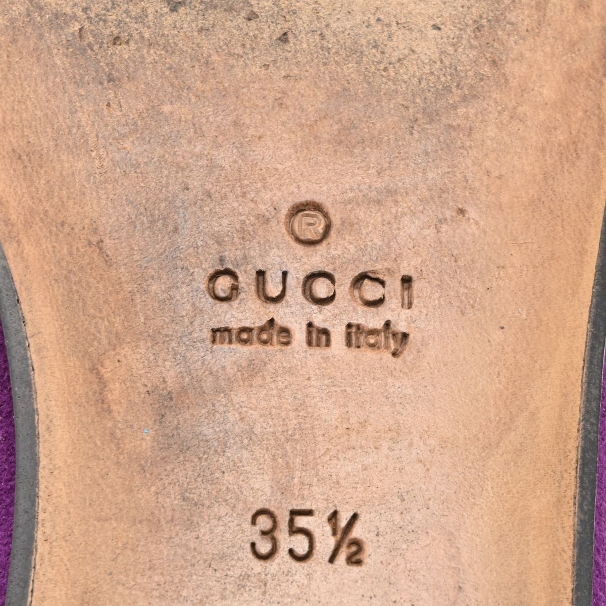 Gucci Loafers Purple Horsebit Moccasins — view 6