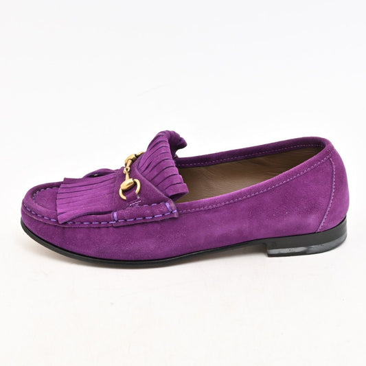 Gucci Loafers Purple Horsebit Moccasins