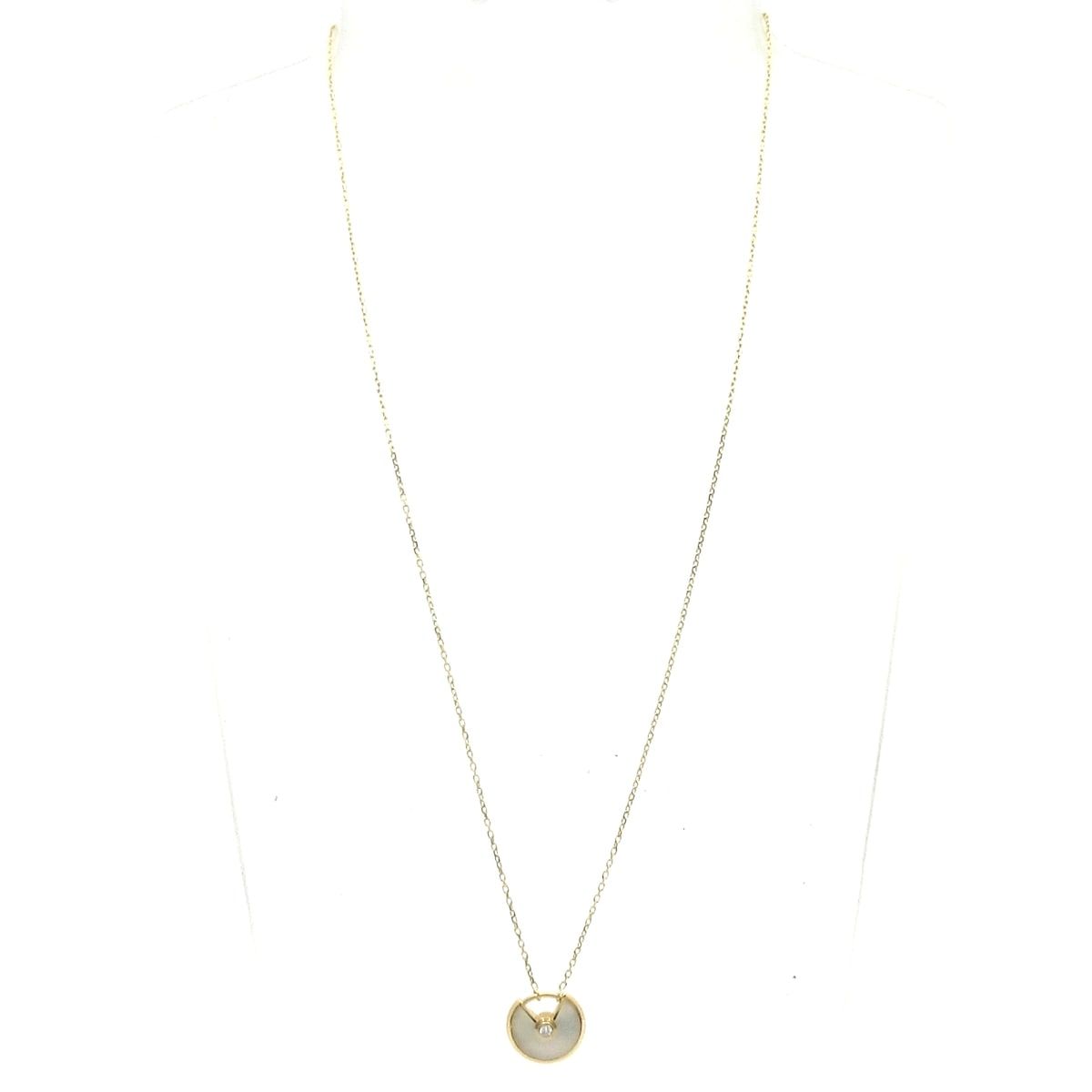 Cartier Necklace Amulette de Cartier XS 18k Yellow Gold White Mother of Pearl — view 2