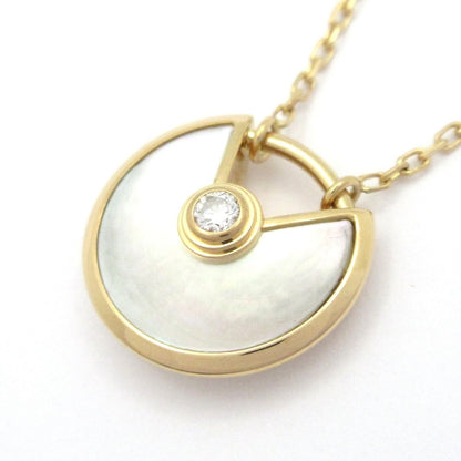 Cartier Necklace Amulette de Cartier XS 18k Yellow Gold White Mother of Pearl