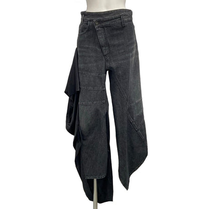 Loewe Jeans S Black Cotton Silk 36