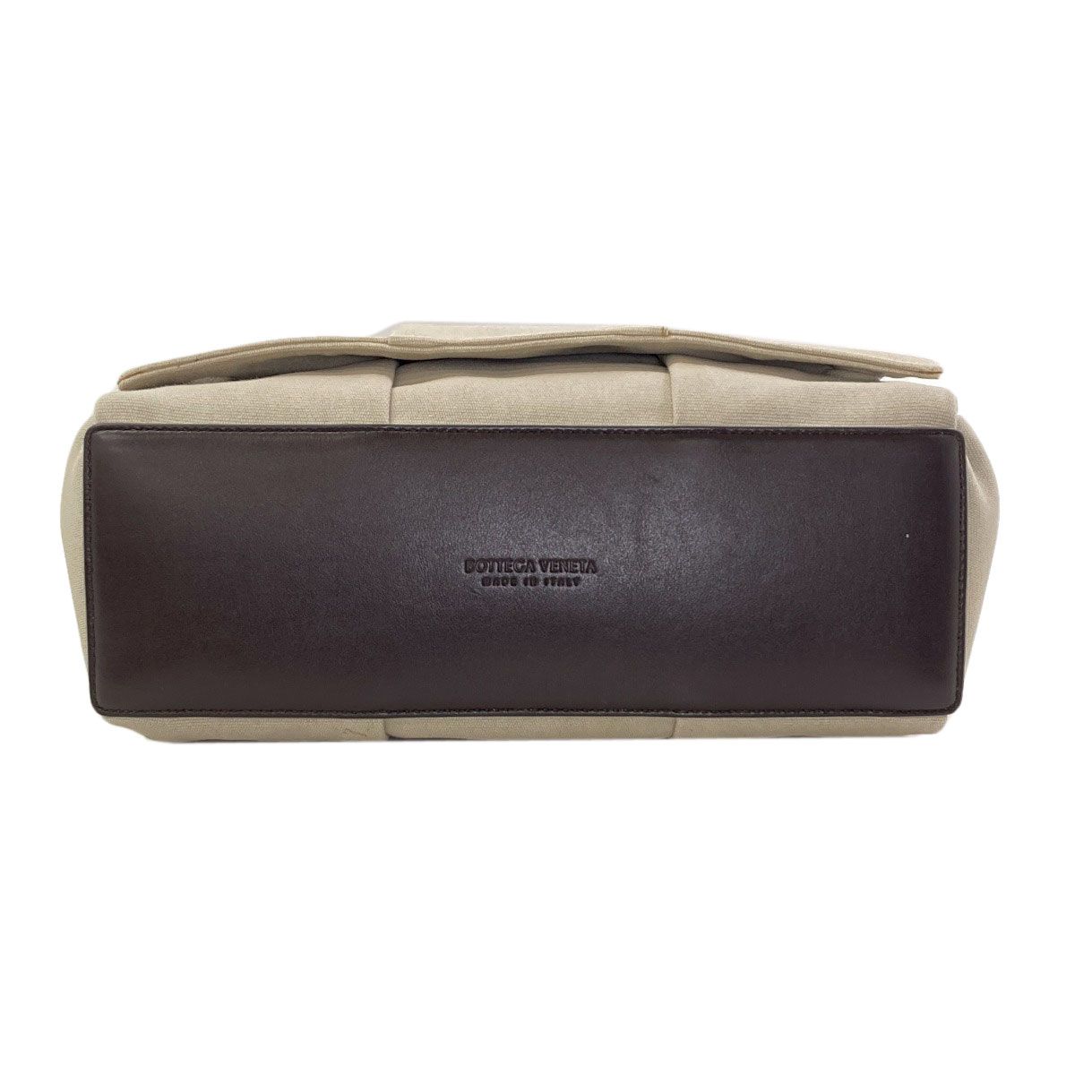 Bottega Veneta Arco Flap Messenger Shoulder Bag Canvas Leather — view 4