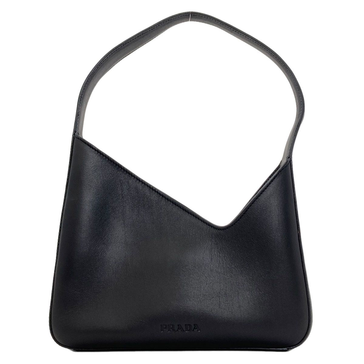 Prada Asymmetric Hobo Shoulder Bag Calfskin