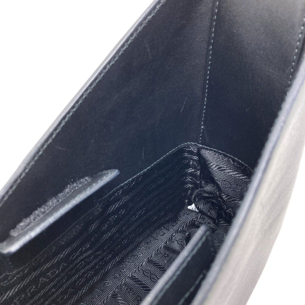 Prada Asymmetric Hobo Shoulder Bag Calfskin — view 7