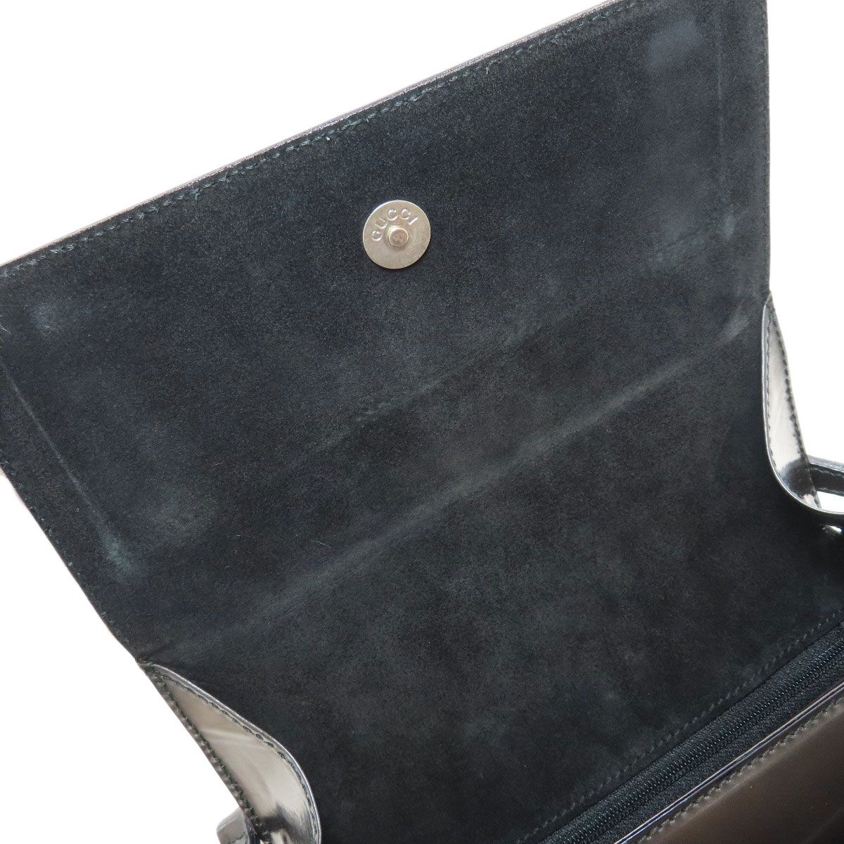Gucci Logo Shoulder Bag Patent Leather — view 7