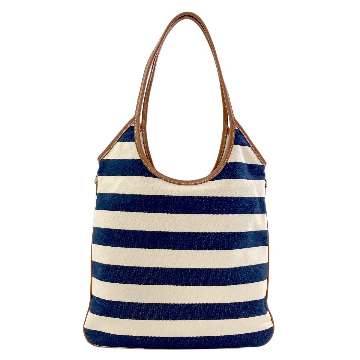 Miu Miu Ivy Border Tote Canvas Leather — view 2