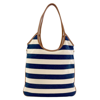 Miu Miu Ivy Border Tote Canvas Leather — view 2