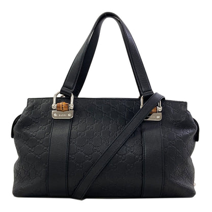 Gucci GG Signature Guccissima Bamboo 2-Way Tote Leather