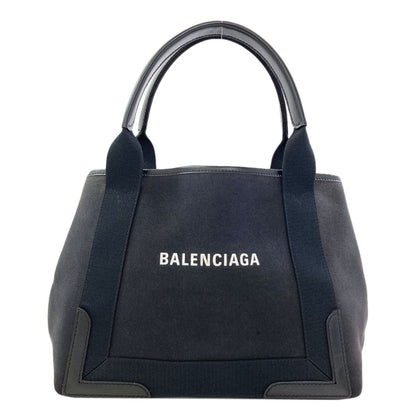 Balenciaga Navy Cabas Handbag Canvas