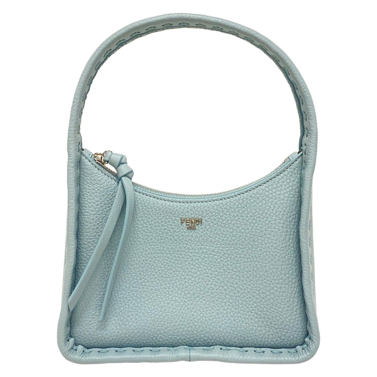 Fendi Handbag Fendessence Selleria Light Blue Leather