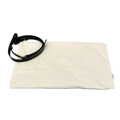 Gucci GG Emblem Small Bucket Bag Black Leather — view 8