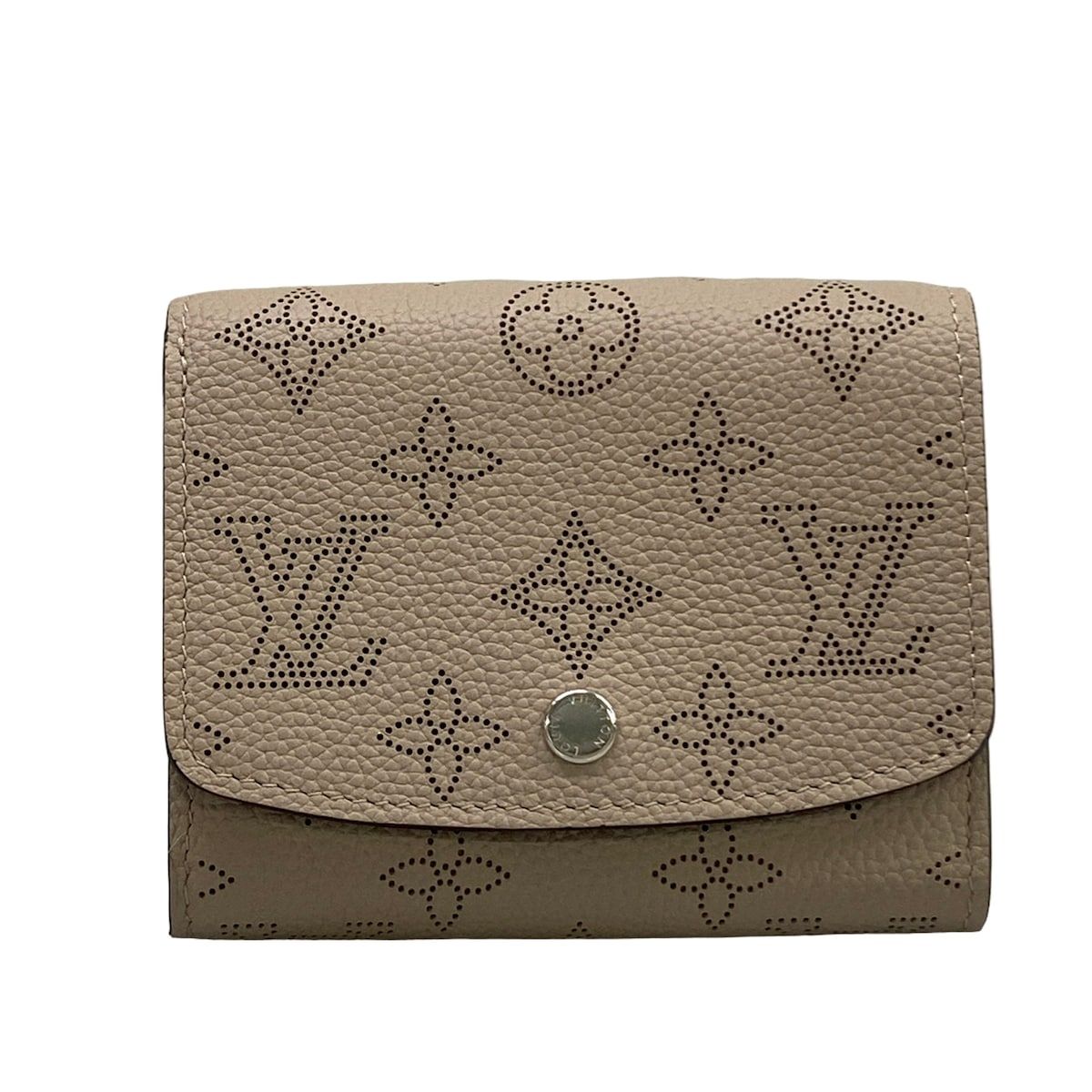 Louis Vuitton Bifold Wallet Mahina Portefeuille Iris Compact Galet Leather