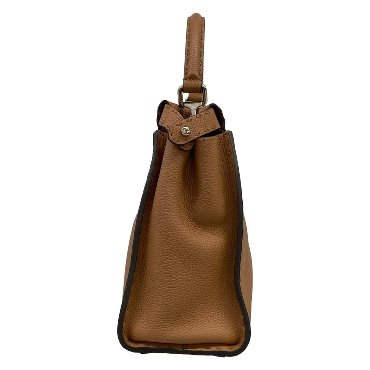 Fendi Handbag Peekaboo Iconic Medium Selleria Brown Leather — view 2