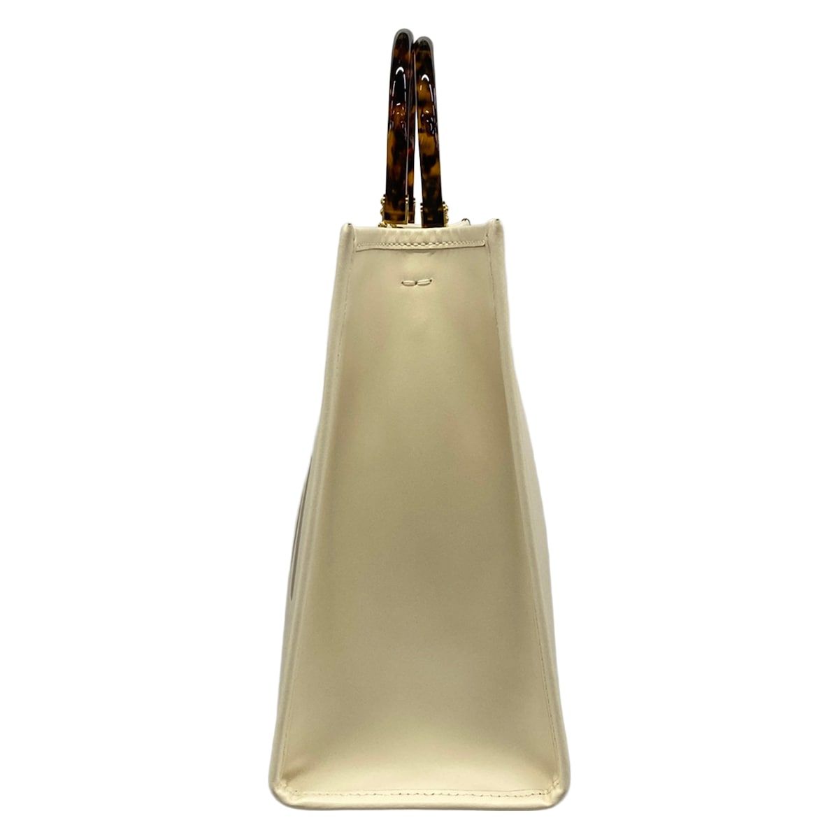 Fendi Tote Sunshine Medium Ivory Beige Leather — view 4