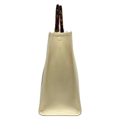 Fendi Tote Sunshine Medium Ivory Beige Leather — view 4