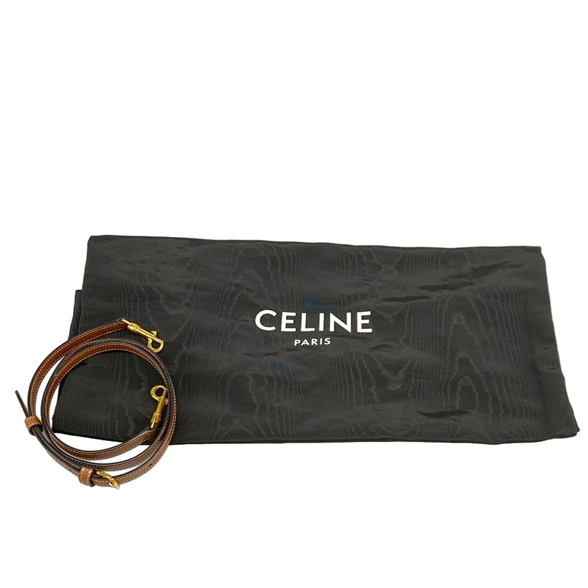 Celine Handbag Small Boston Triomphe Canvas White Beige Brown — view 8