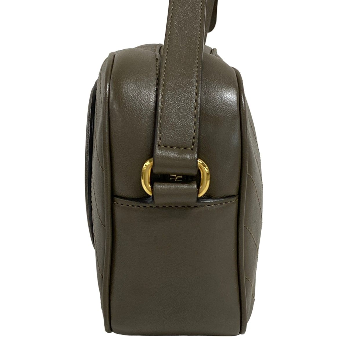 Gucci Shoulder Bag Blondie Khaki Stitch Tassel Leather — view 4