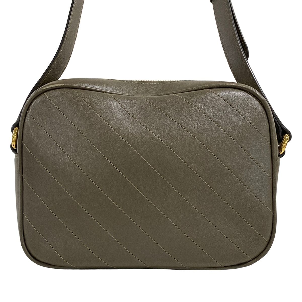 Gucci Shoulder Bag Blondie Khaki Stitch Tassel Leather — view 3