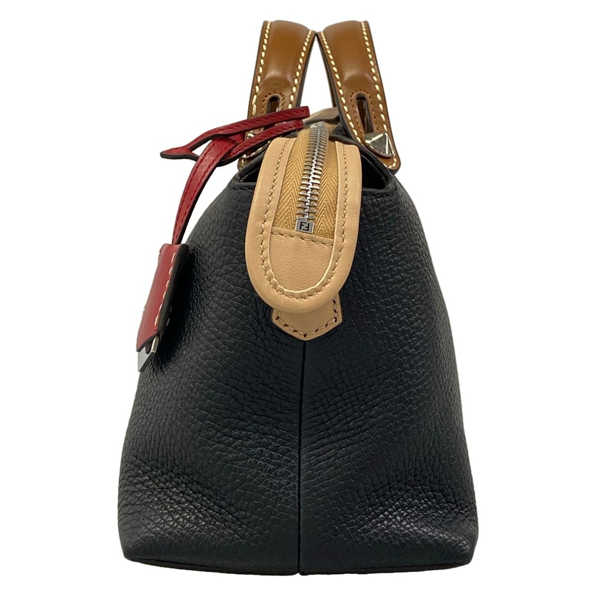 Fendi Handbag by the Way Medium Black Brown Beige Leather — view 4
