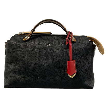 Fendi Handbag by the Way Medium Black Brown Beige Leather