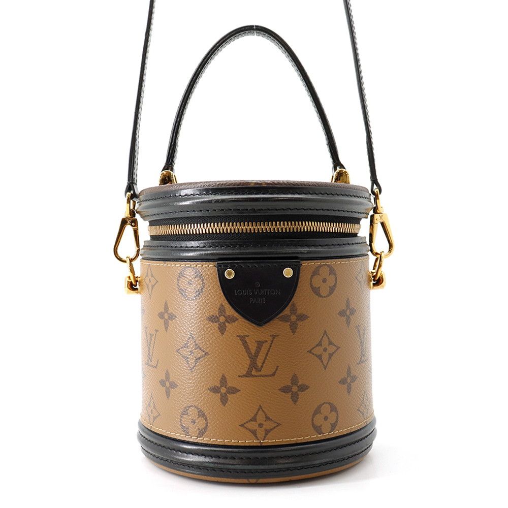 Louis Vuitton Monogram Reverse Cannes 2-Way Shoulder Bag Black