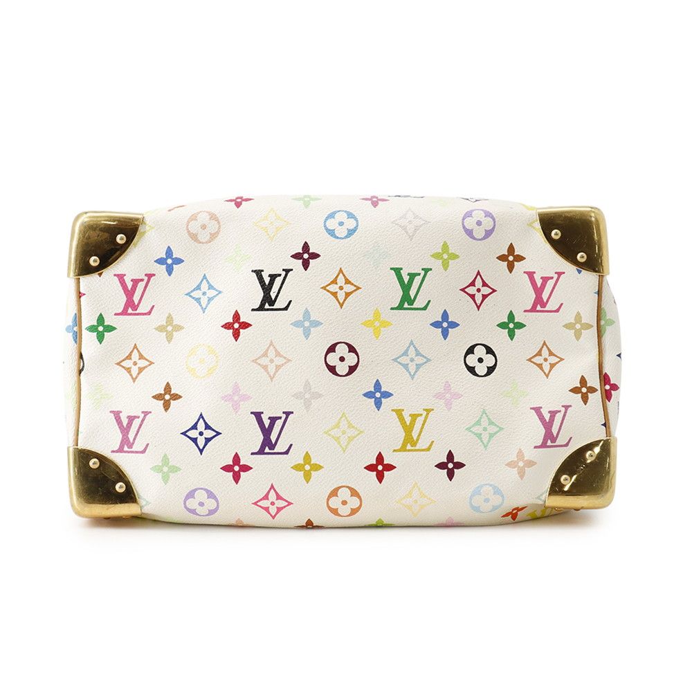 Louis Vuitton Handbag Monogram Multicolor Speedy 30 Bag White — view 3