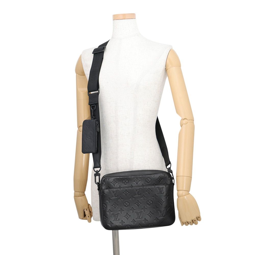 Louis Vuitton Shoulder Bag Monogram Shadow Duo Messenger Black — view 4