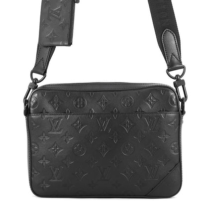 Louis Vuitton Shoulder Bag Monogram Shadow Duo Messenger Black