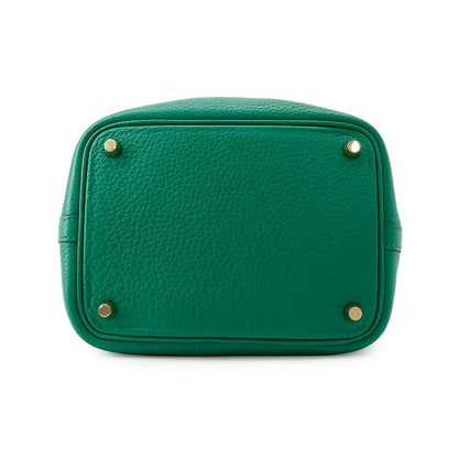 Hermes Picotin Lock PM Vert Vertigo Gold Taurillon Clemence Handbag — view 3