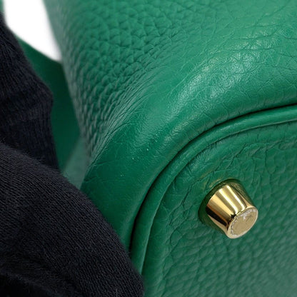Hermes Picotin Lock PM Vert Vertigo Gold Taurillon Clemence Handbag — view 6