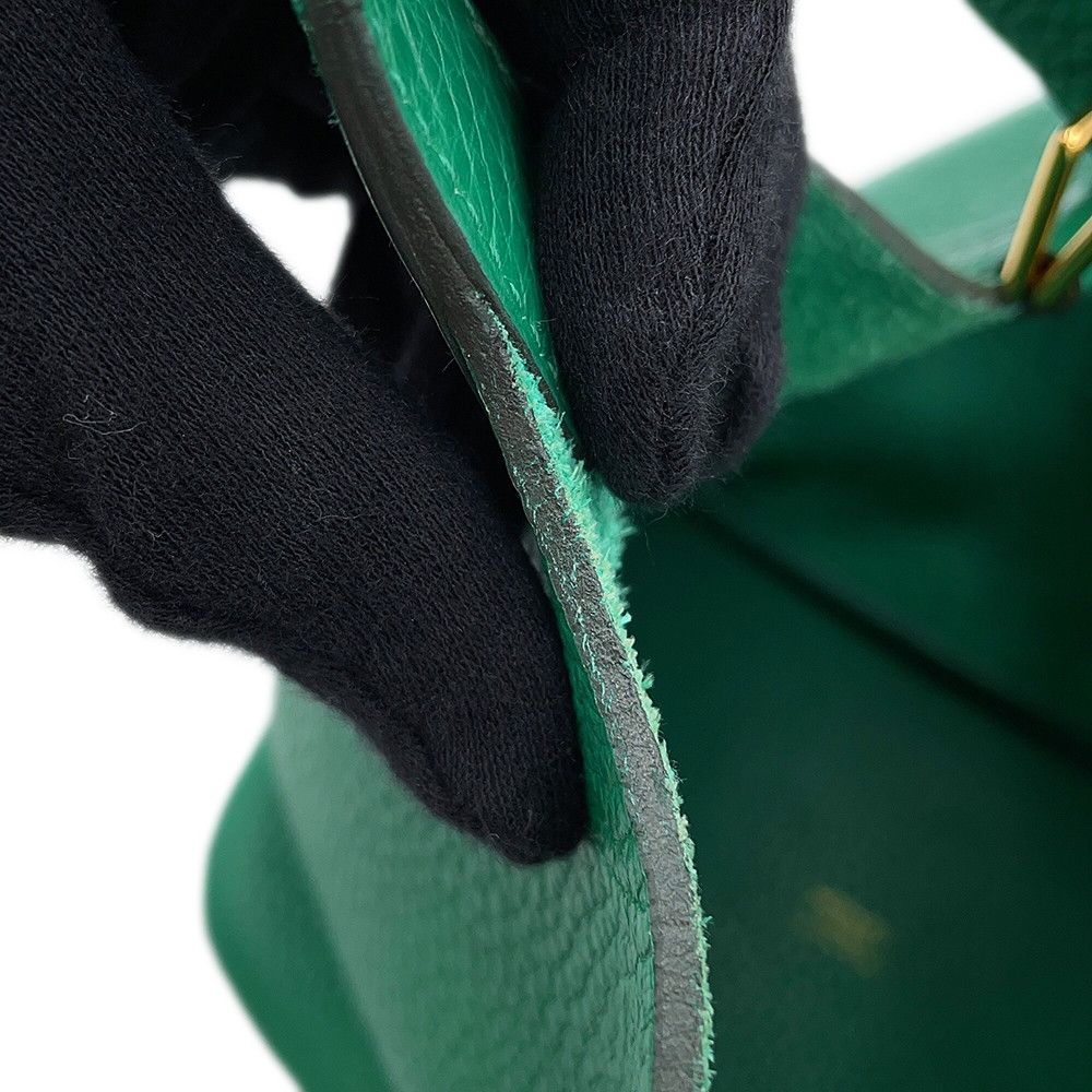 Hermes Picotin Lock PM Vert Vertigo Gold Taurillon Clemence Handbag — view 7