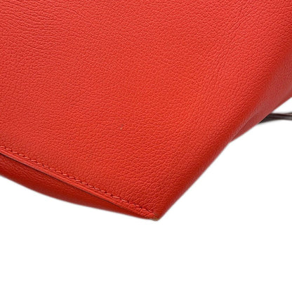 Hermes Shoulder Bag Rouge Tomato Tail White Silver Evercolor — view 7
