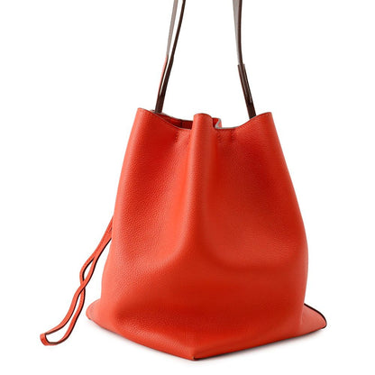 Hermes Shoulder Bag Rouge Tomato Tail White Silver Evercolor