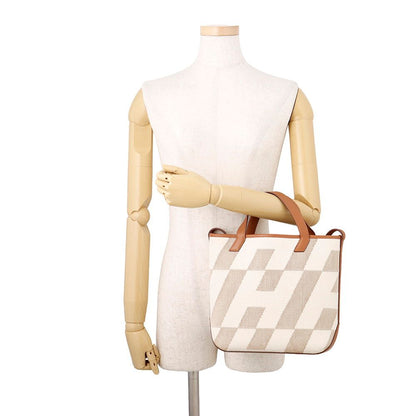 Hermes Tote H Ambie PM Gold Swift Toile H 2-Way — view 4
