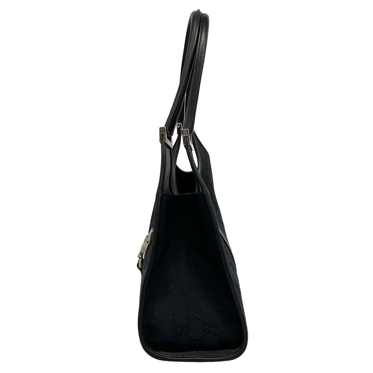 Gucci Shoulder Bag Jackiegg Pattern Black Leather — view 4
