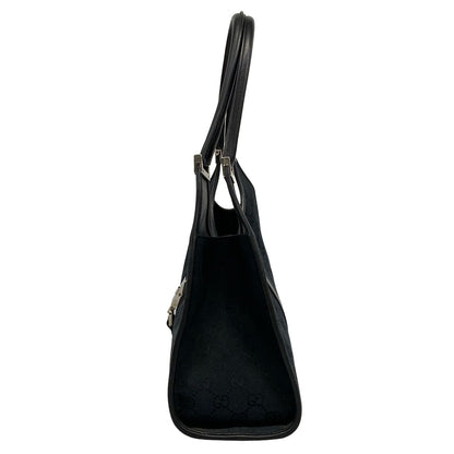 Gucci Shoulder Bag Jackiegg Pattern Black Leather — view 4