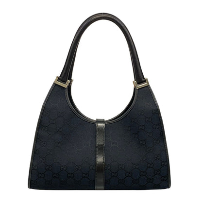 Gucci Shoulder Bag Jackiegg Pattern Black Leather — view 3