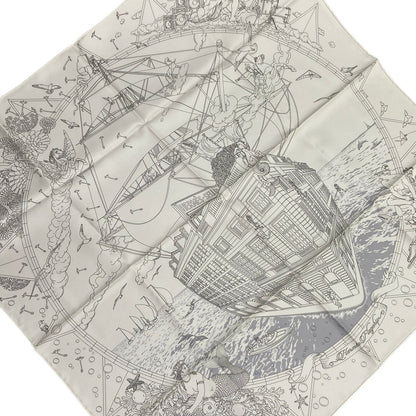 Hermes Scarf Carre 90 White Flagship