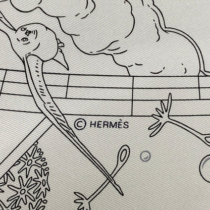 Hermes Scarf Carre 90 White Flagship — view 2